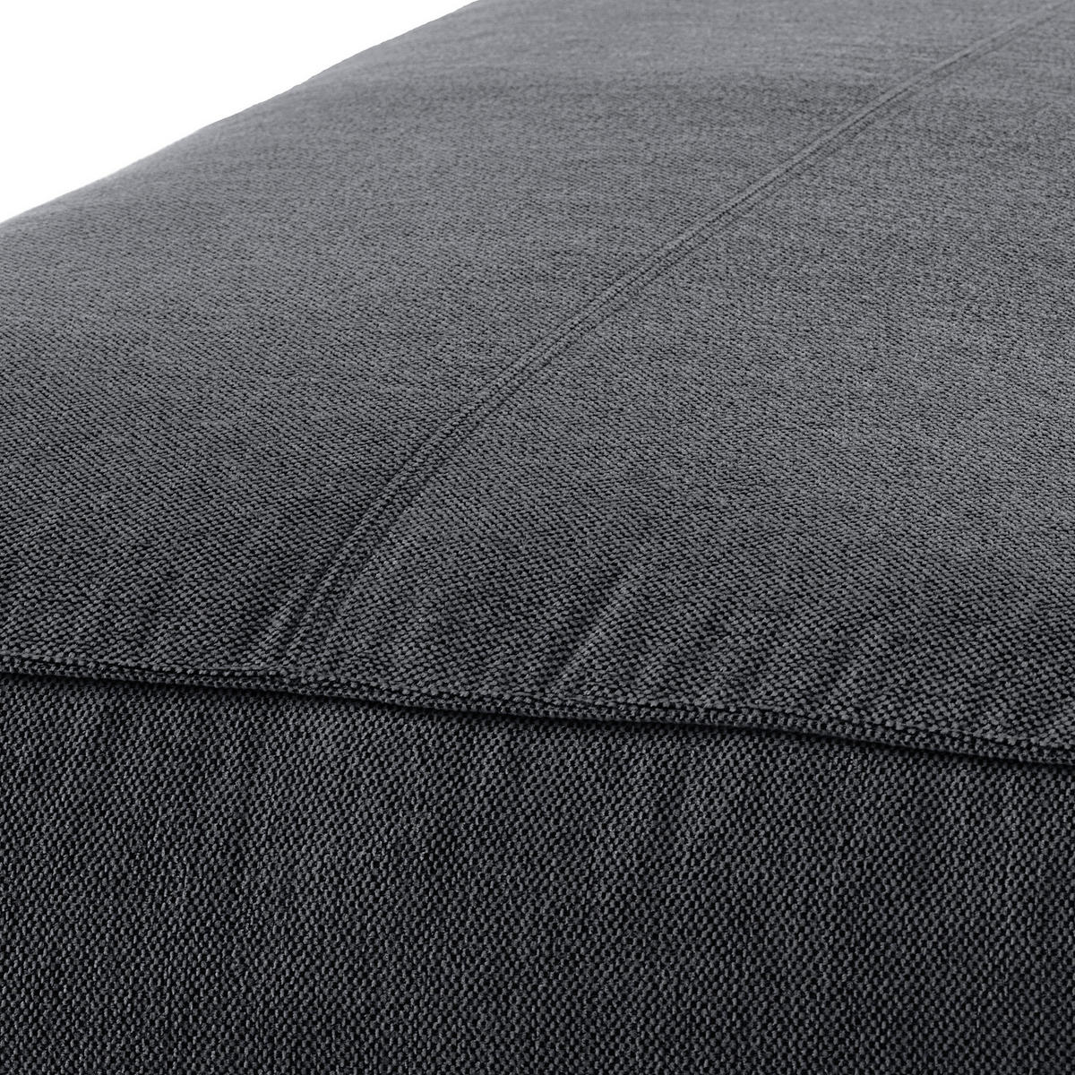 POLSTERHOCKER - Schwarz/Grau, Kunststoff/Textil (81/38/100cm) - home24