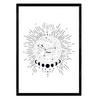 POSTER Sternzeichen Krebs Schwarz-Weiß A4 Rahmenlos - Klar, Papier (29.7/5/21cm) - Nacnic