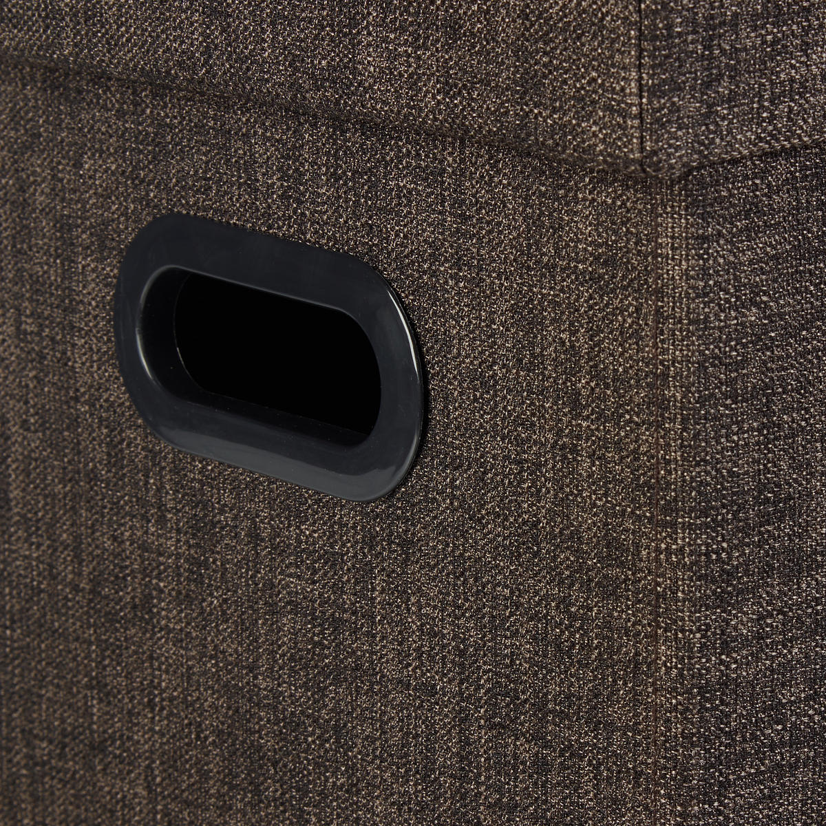 SITZHOCKER - Braun, Holzwerkstoff/Textil (46/25.5/49.5cm) - Relaxdays