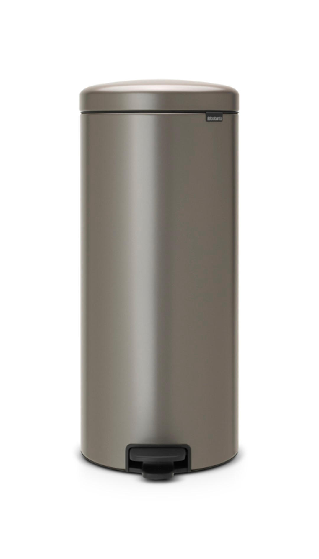 MÜLLEIMER klassisch Mit Soft Verschluss 30 Liter 67,9 x 29,3 x 38 cm Metall Platin - Grau, Metall (29.3/67.9/38cm) - PROREGAL