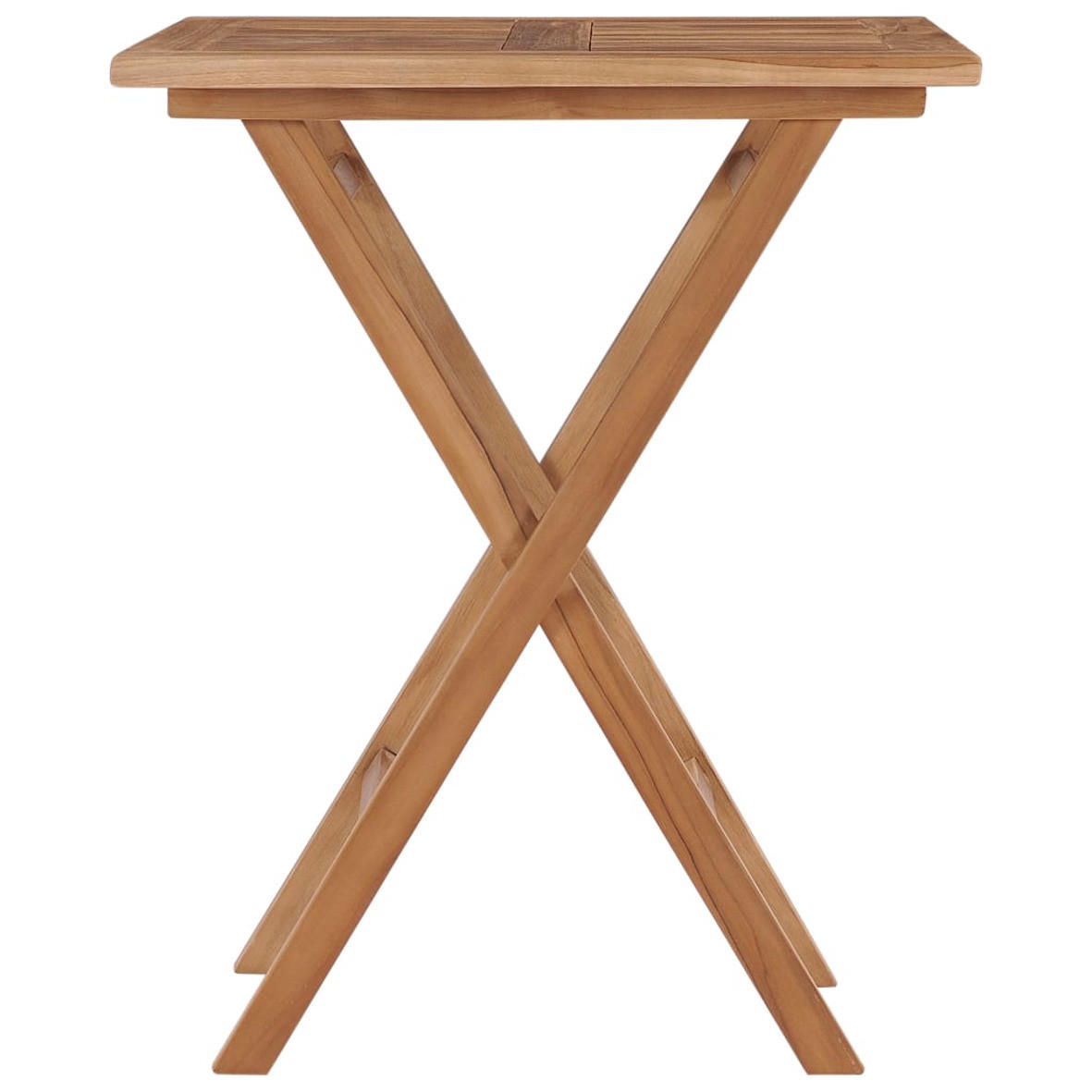 GARTENTISCH KLAPPBAR 60×60×75 CM TEAK MASSIVHOLZ - Braun, Holz (60/60/75cm) - vidaXL