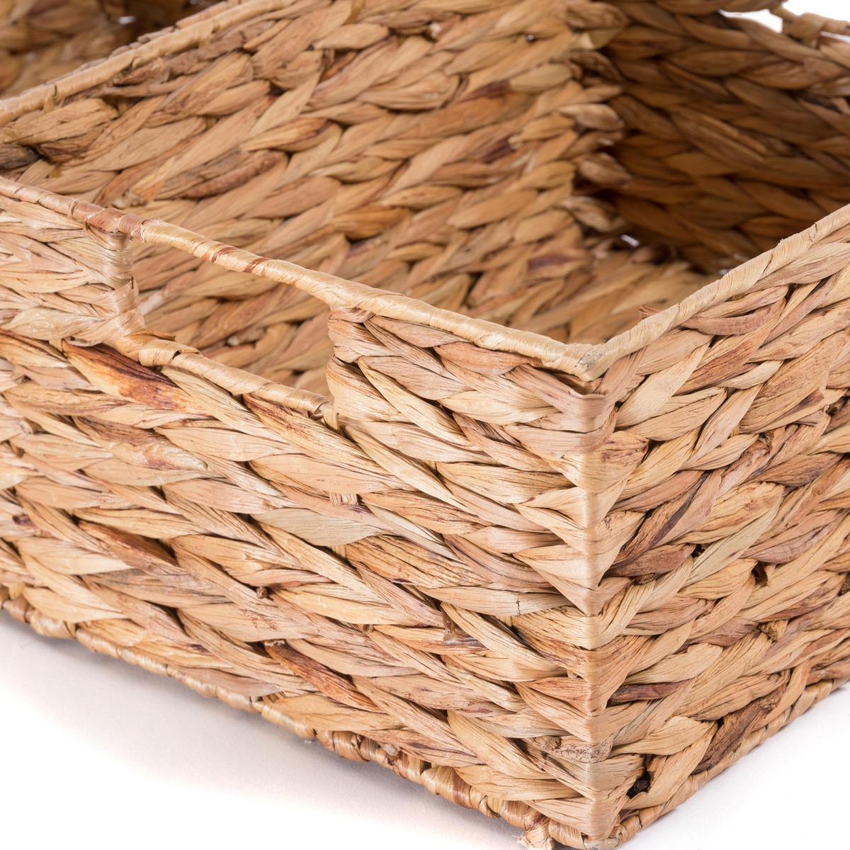 AUFBEWAHRUNGSBOX-SET Cesto 4-teilig Wasserhyazinthe geflochten, 4 verschiedene Größen naturfarben - Naturfarben, Naturmaterialien (18cm) - CREEDWOOD