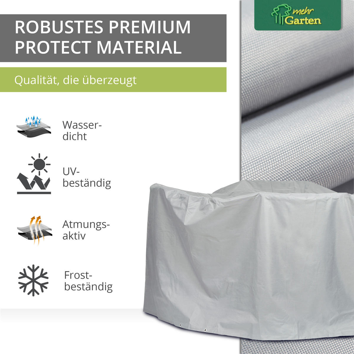 SCHUTZHÜLLE für Sitzgruppe rund SHP-60144 - Grau, Kunststoff (235/94/1cm) - mehr Garten