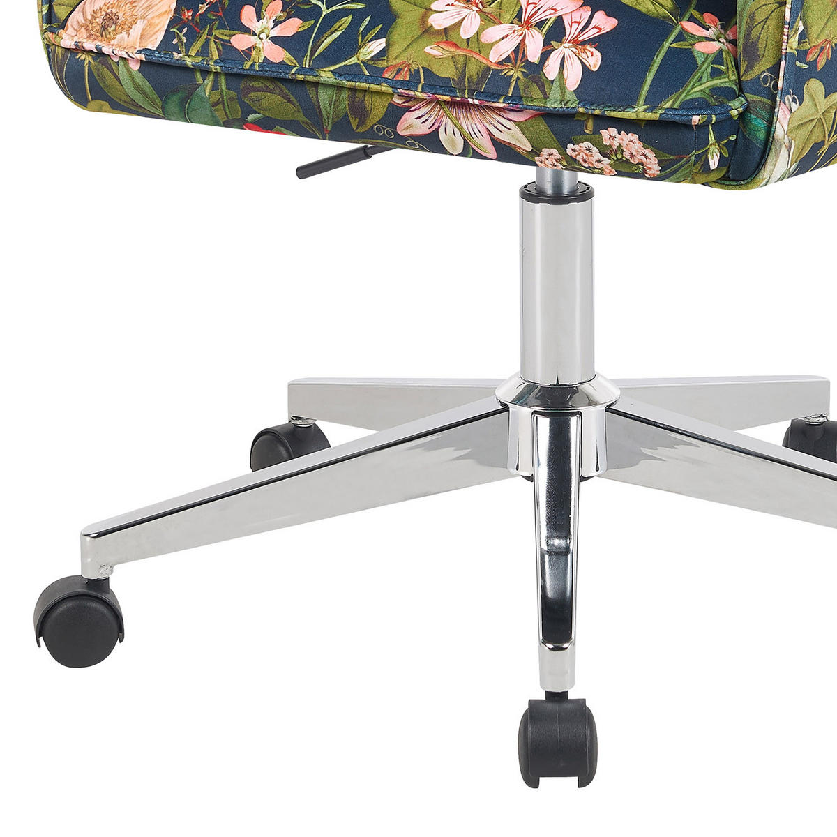 BÜROSTUHL Mika-Cleo - Chromfarben/Multicolor, Textil/Metall (60/85/63cm) - DUBI Möbel