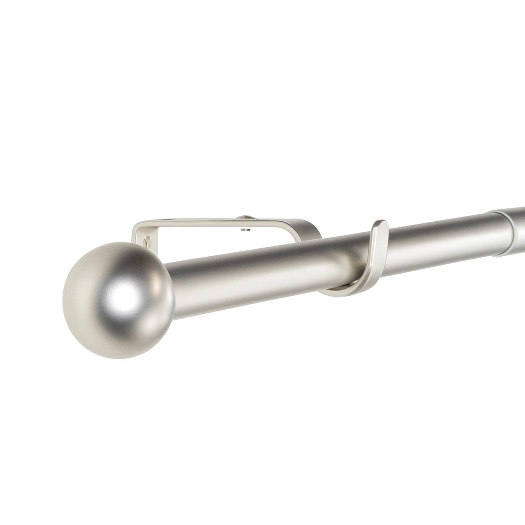 GARDINENSTANGE ausziehbar 70-120cm 1-Lauf Flexa Kugel - Silberfarben, Metall (70cm) - Deco-Raum