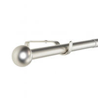 GARDINENSTANGE ausziehbar 120-210cm 1-Lauf Flexa Kugel - Silberfarben, Metall (120cm) - Deco-Raum