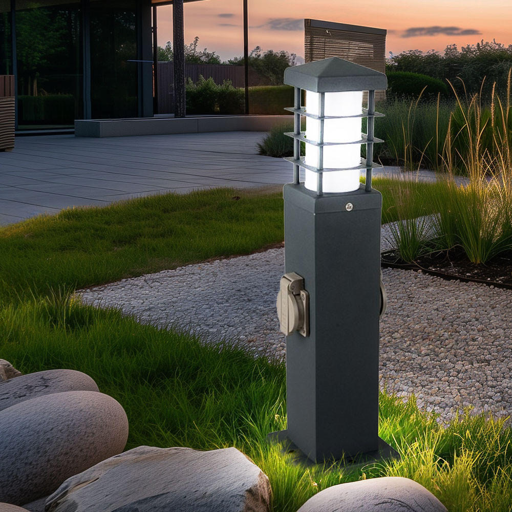LED WEGELEUCHTE Edelstahl Anthrazit - Anthrazit, Kunststoff/Metall (12.4/45/12.4cm)