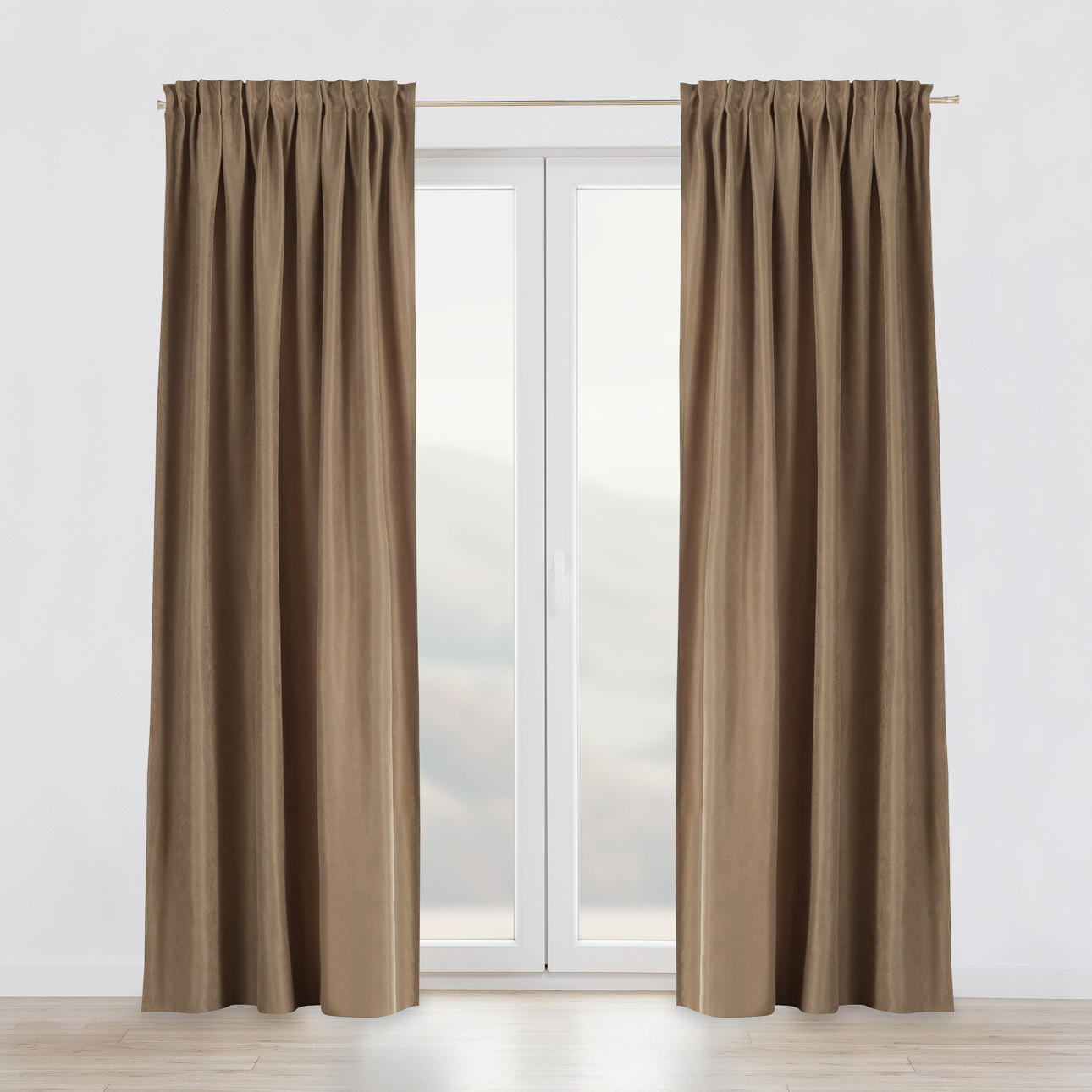 Thumbnail - Dekoria Fertigvorhang, Mokka, Textil, Uni, 140x280x1 cm, Wohntextilien, Gardinen & Vorhänge, Fertiggardinen, Fertiggardi...