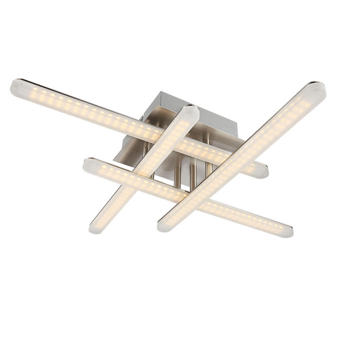 LED DECKENLEUCHTE Trentino Silber Metall - Silberfarben, Metall (55/55/11.5cm) - Globo Lighting