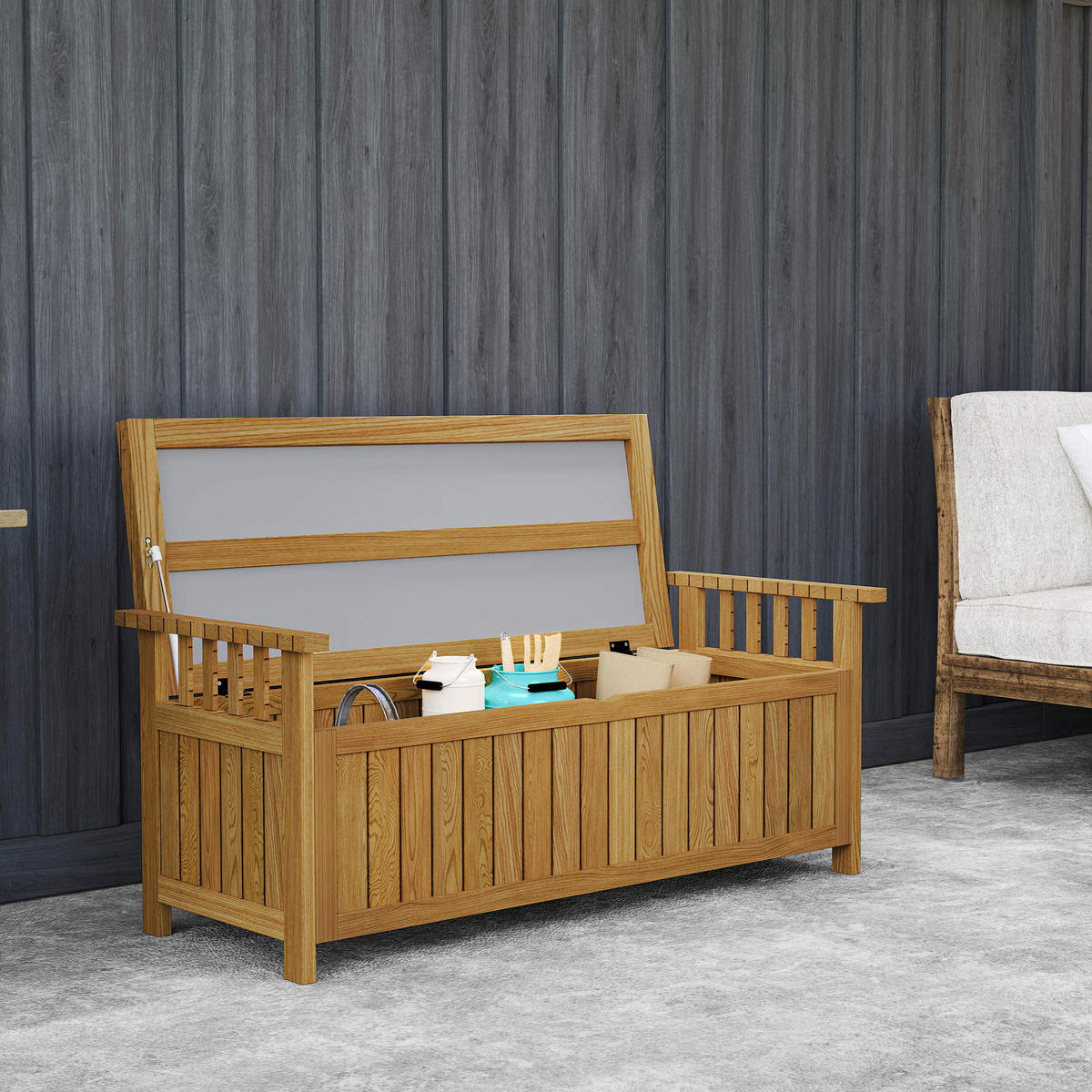 GARTENBANK DE-17775 Braun - Braun, Holz (128.5/53.5/52cm) - ComfortXL