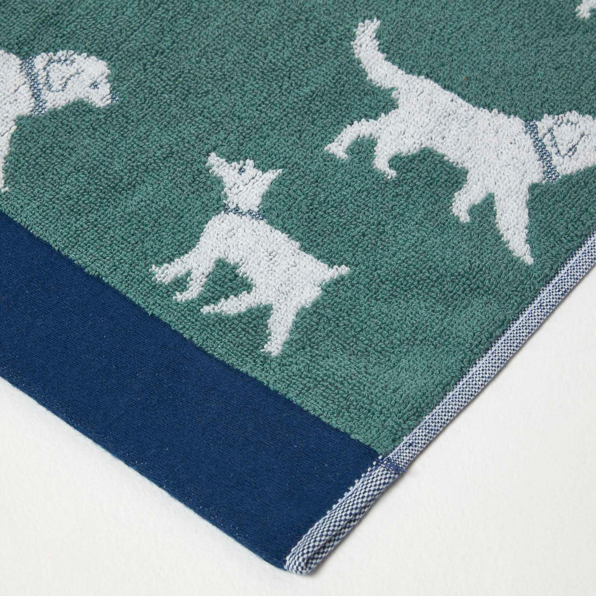 HANDTUCH Hunde grün - Grün, Textil (50/85cm) - Homescapes