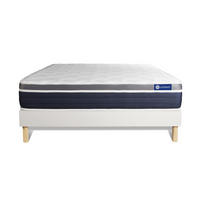 BETT Actimemo confort Memory-Schaum 180 x 220 cm h2 - Kit Bettgestell Weiß - Beige/Weiß, Karton/Holz (180/220cm) - ACTISOM