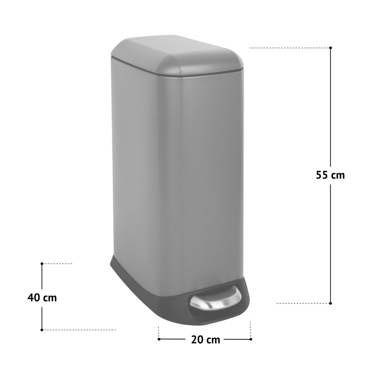 MÜLLEIMER TS20 20l Weiß - Weiß, Metall (23.5/55.5/42cm) - SVITA