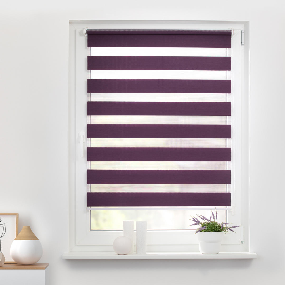 DUO ROLLO KLEMMFIX, OHNE BOHREN - Brombeere, Kunststoff (80/200cm) - Lichtblick Original