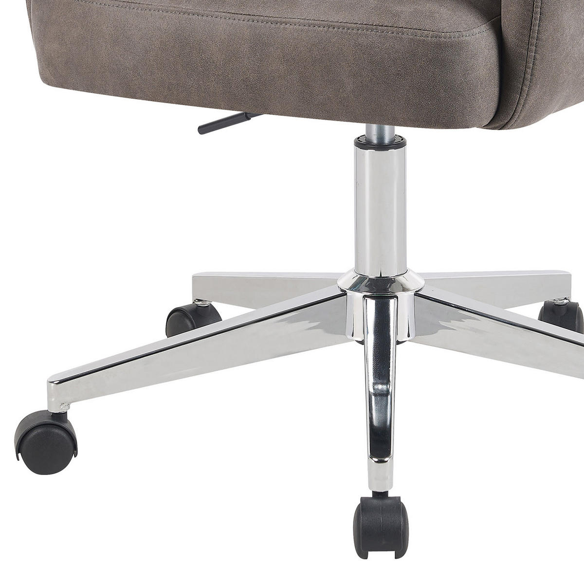 BÜROSTUHL Mika-Svenja - Taupe/Chromfarben, Textil/Metall (59/91/66cm) - DUBI Möbel