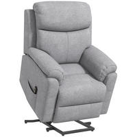 RELAXSESSEL mit Aufstehhilfe, Grau - Grau, Kunststoff (83/102/89cm) - HOMCOM