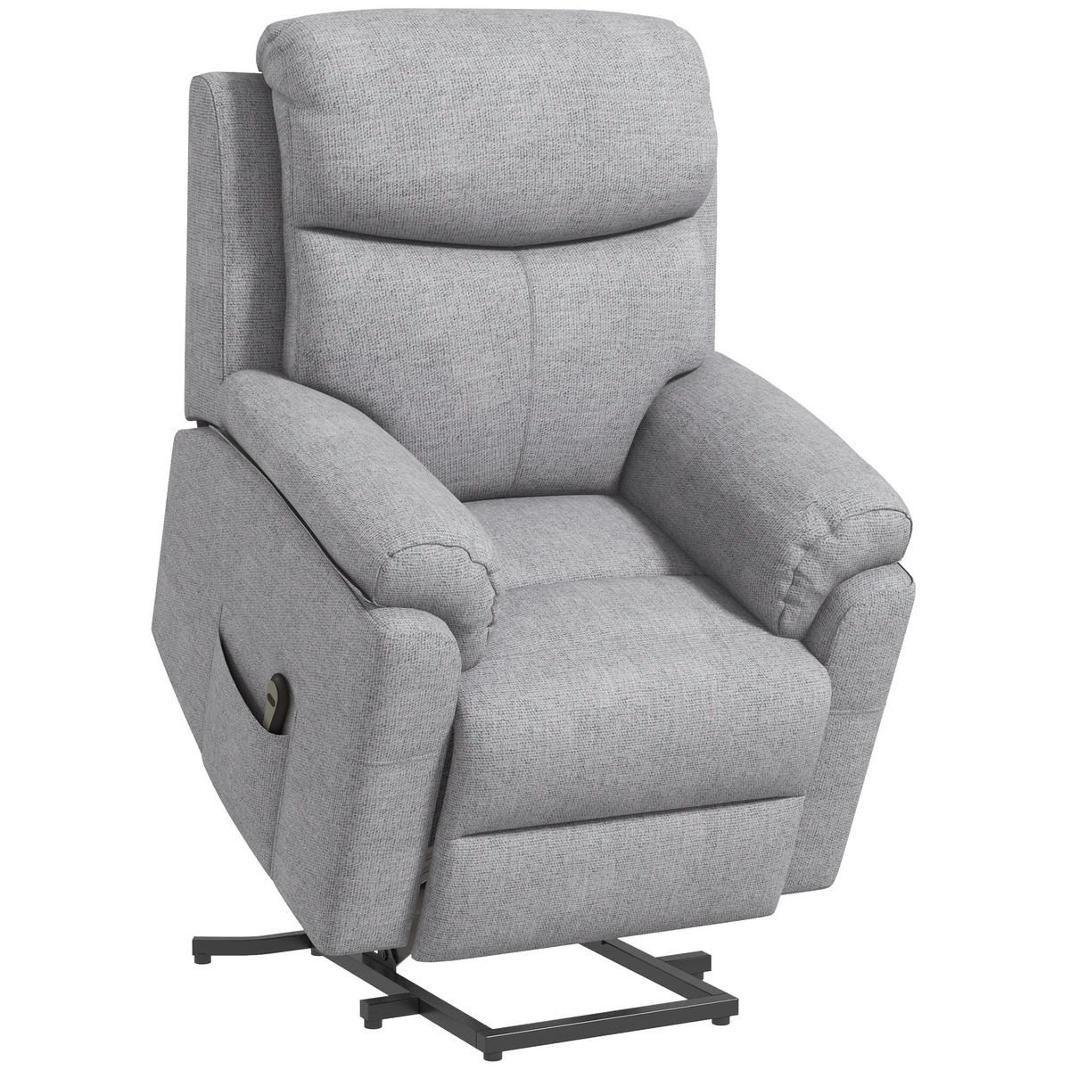 RELAXSESSEL mit Aufstehhilfe, Grau - Grau, Kunststoff (83/102/89cm) - HOMCOM