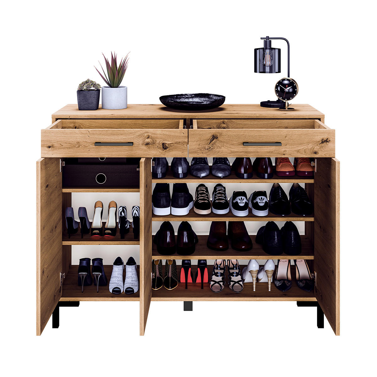 SCHUHMÖBEL Liora Holz - Braun, Holzwerkstoff (120/94/34cm) - Petits-meubles