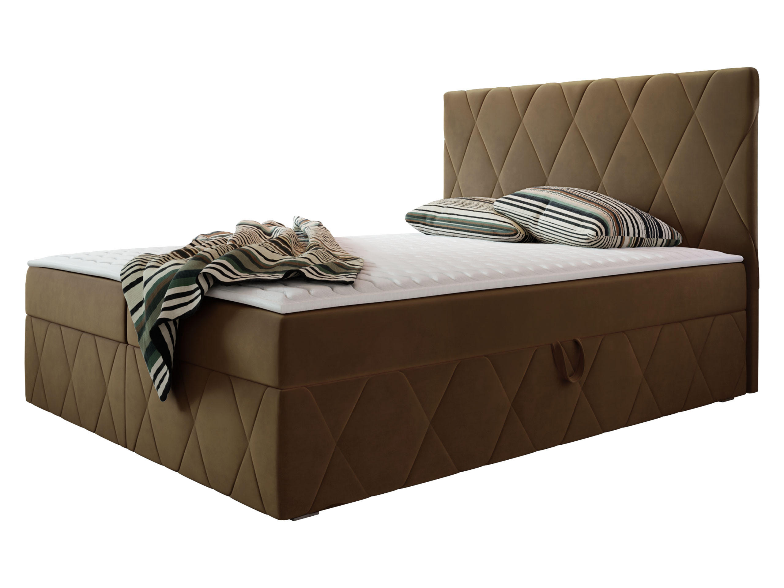 BOXBETT Simoti - Braun, Holzwerkstoff (160/200cm) - MIRJAN24