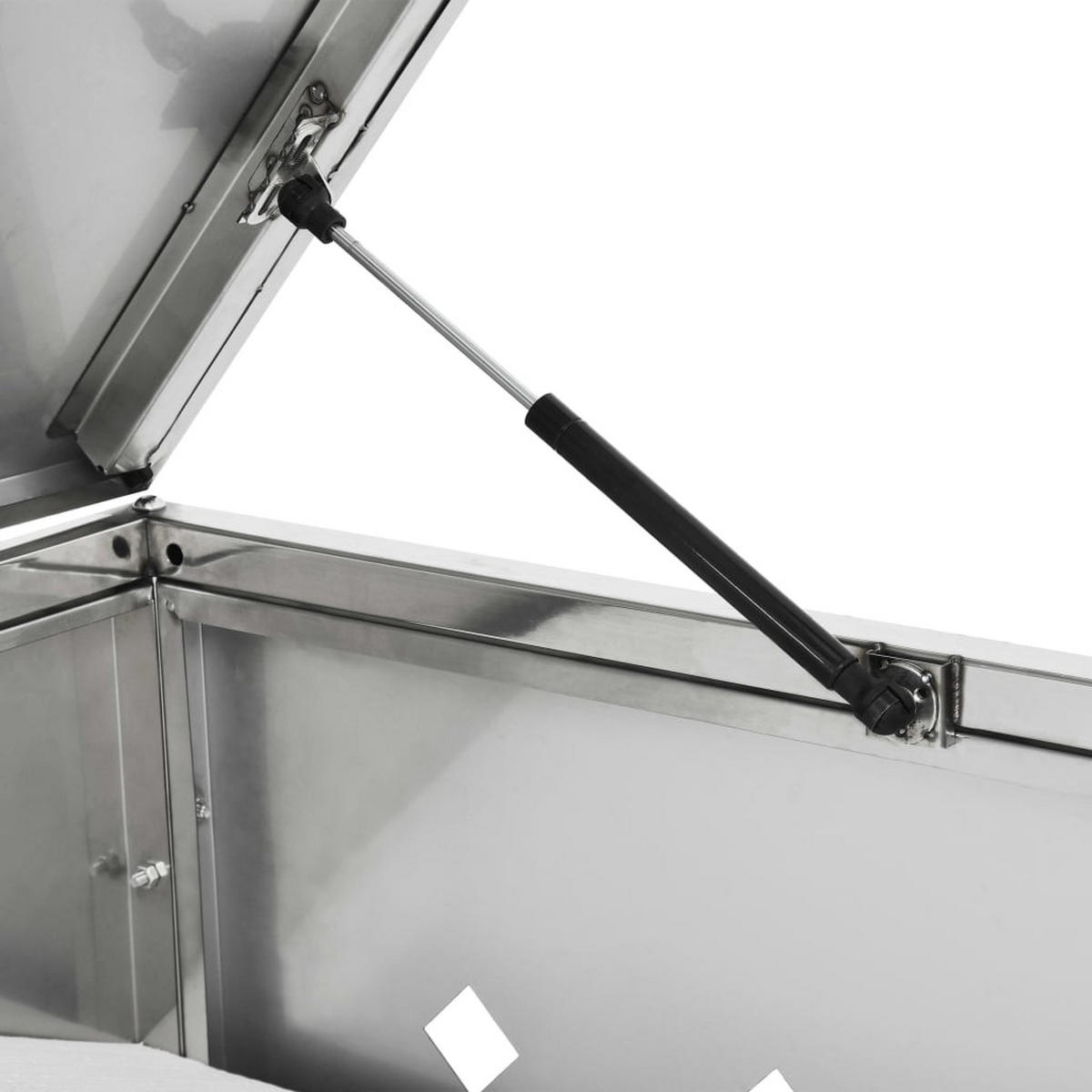 MÜLLTONNENBOX Für 1 Tonne 240 L Edelstahl - Silberfarben, Metall (69/115/77.5cm) - vidaXL