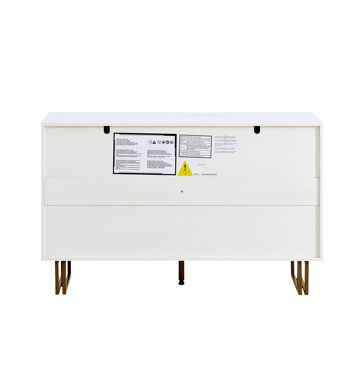 SIDEBOARD 120/40/75 cm Weiß aus MDF mit 6 Schubladen - Weiß, Holzwerkstoff (120/75/40cm) - OKWISH