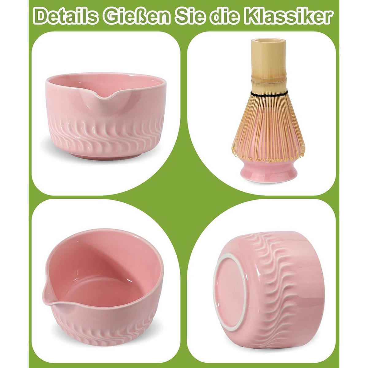 MATCHA Set 7-teiliges Set Rosa - Rosa, Keramik (15/10/20cm)