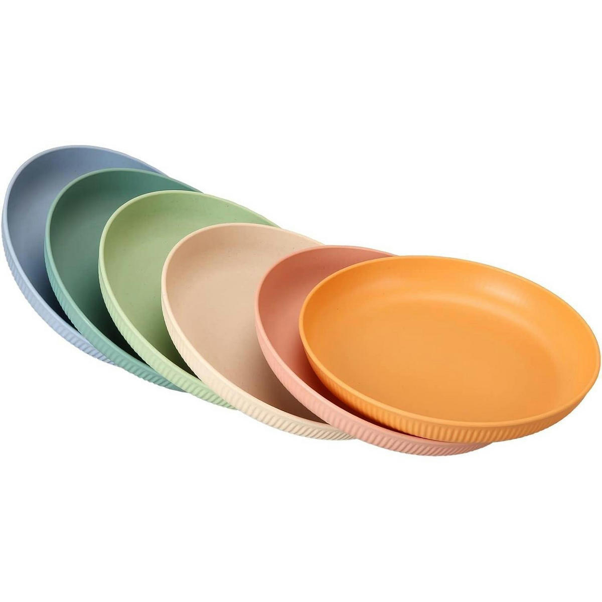 SPEISETELLER 6er Set Kunststoff 22,5 cm - Multicolor, Kunststoff (22.5/22.5/3.5cm)
