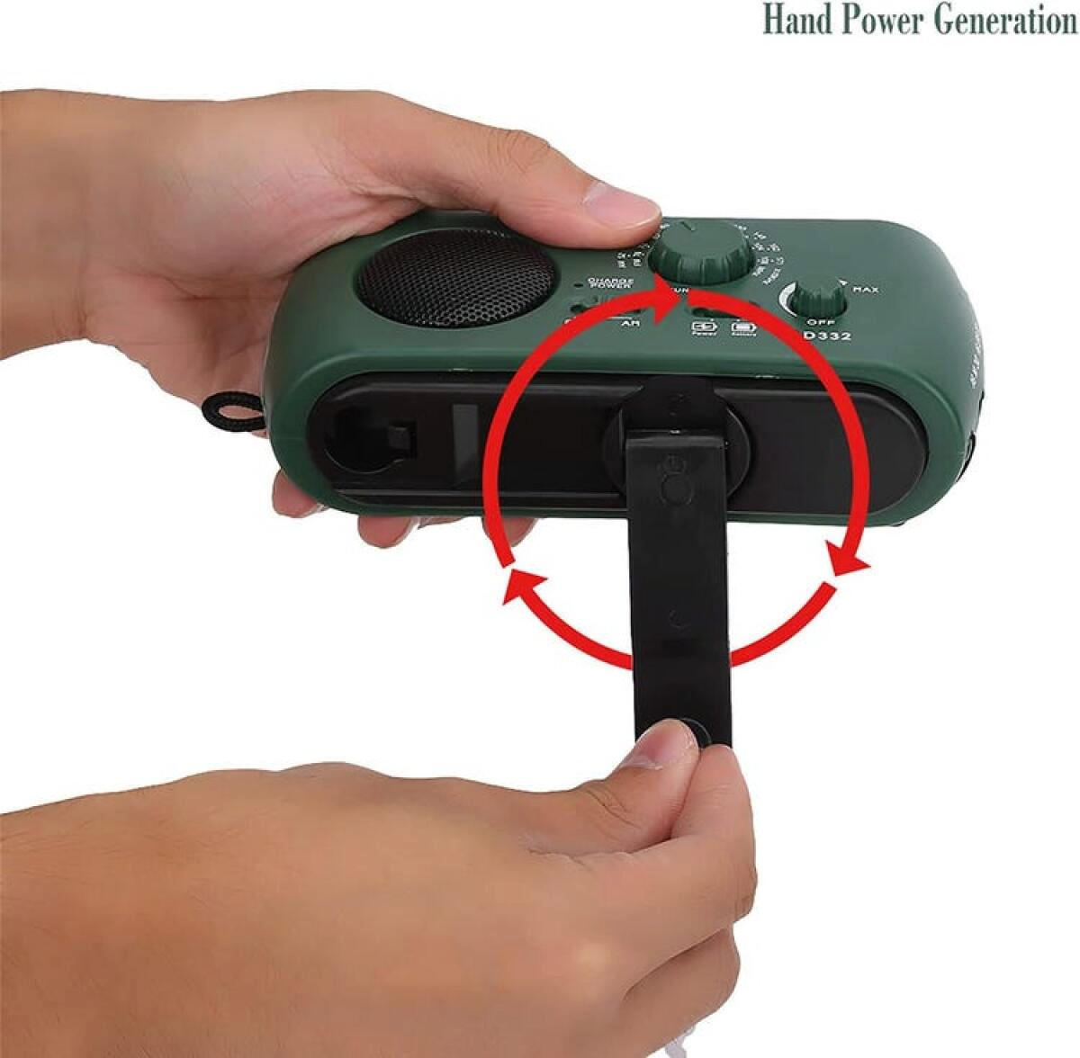 RADIO – FM/AM – LED-Taschenlampe/Notladefunktion/Batteriebetrieben – Grün - Grün, Kunststoff (15/7/5cm) - DCA
