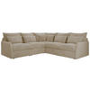 ECKSOFA VERSO L Creme Plüsch - Creme/Schwarz, Kunststoff/Textil (270/270cm) - MKS