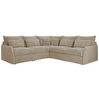 ECKSOFA VERSO L Creme Plüsch - Creme/Schwarz, Kunststoff/Textil (270/270cm) - MKS