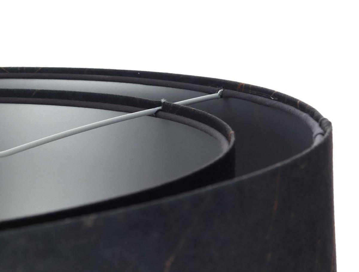 HÄNGELEUCHTE Schwarz 50/23 cm - Silberfarben, Kunststoff (50/1/23cm) - ONZENO