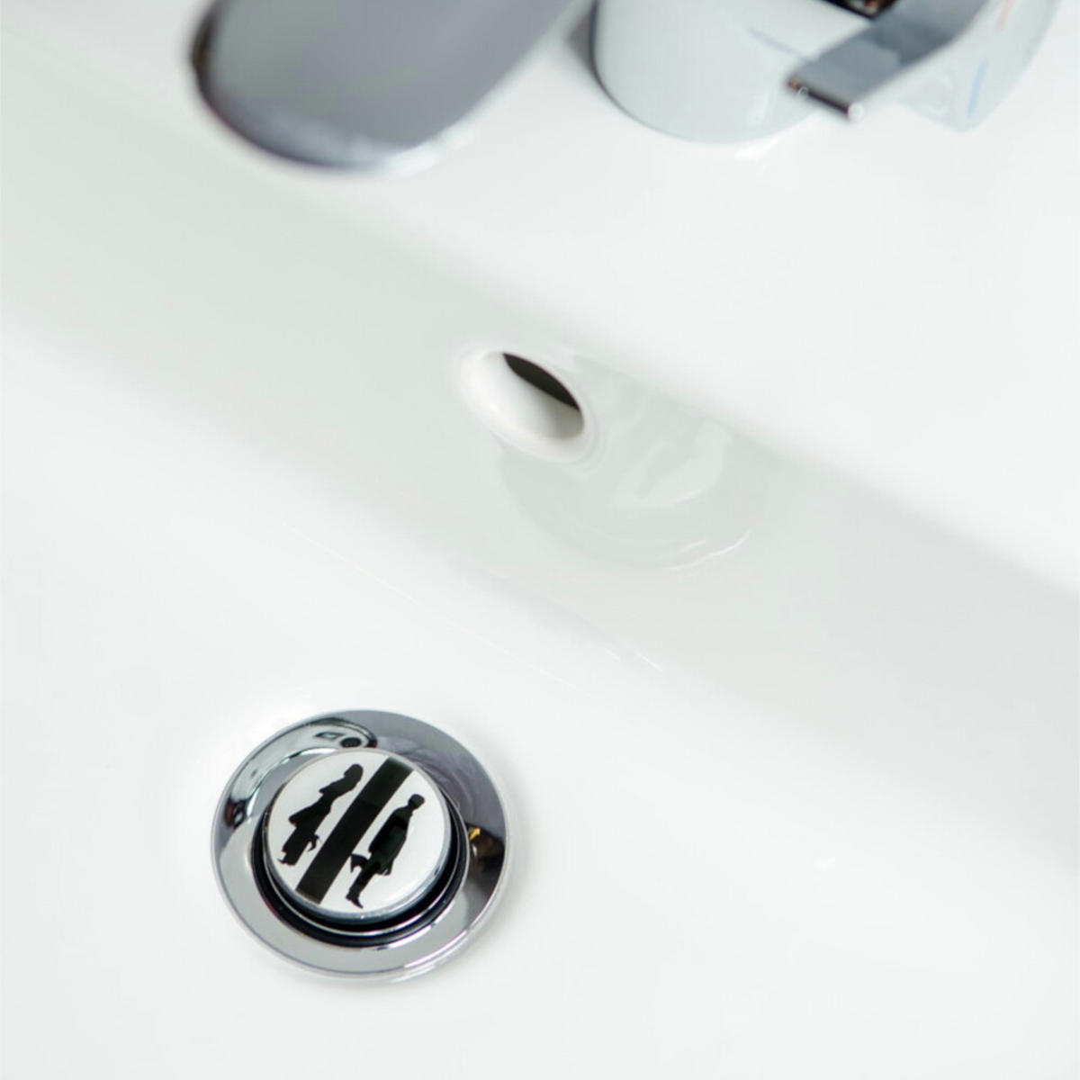 WASCHBECKENSTÖPSEL Unisex - Schwarz, Kunststoff/Metall (4/7/7cm) - Sanilo