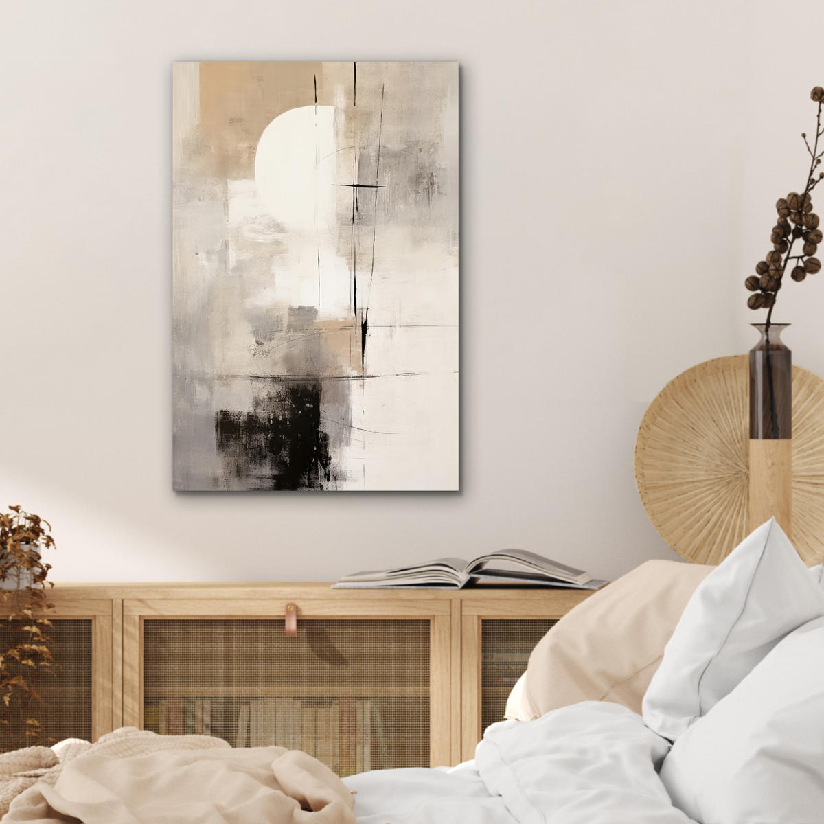 METALLBILD Abstrakt - Kunst - Grau 40x60 cm - Hellgrau, Metall (40/60cm) - MuchoWow
