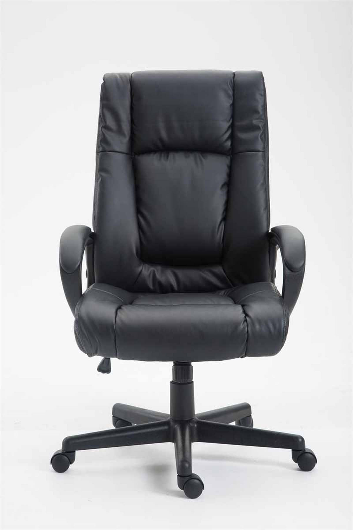 CHEFSESSEL Lederlook Schwarz - Schwarz, Kunststoff/Textil (66/106/70cm) - CLP