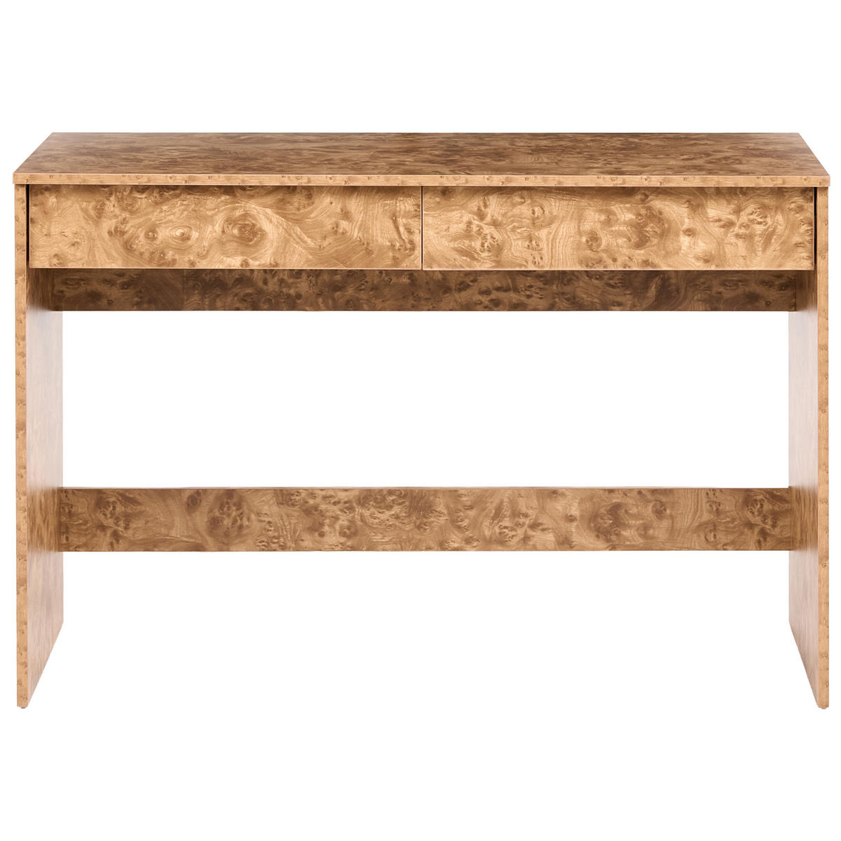 SCHREIBTISCH 110/50 cm Wurzelholz Optik Rondane - Braun, Holzwerkstoff (50/110/75cm) - Beliani