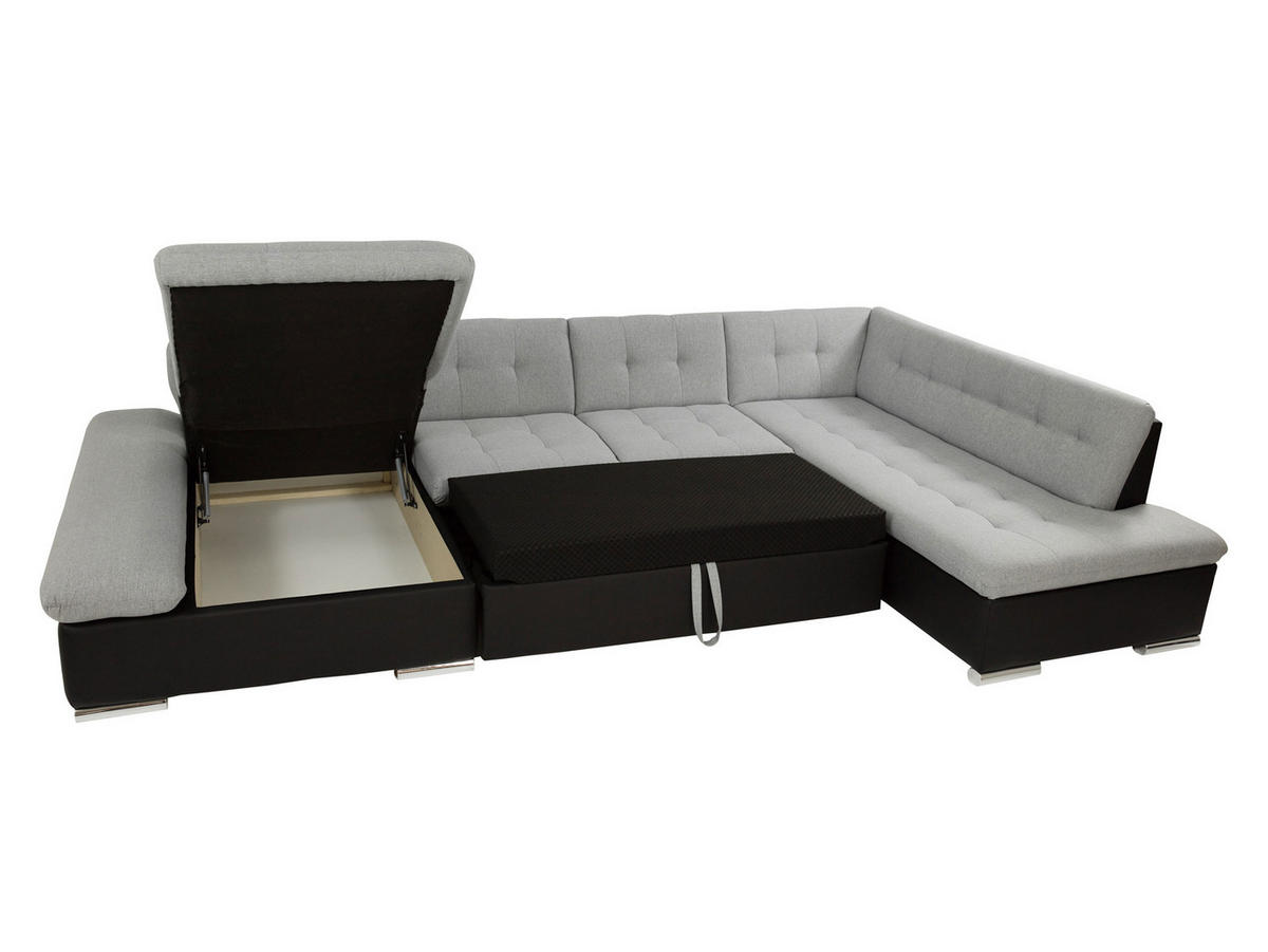 ECKSOFA Bergen, Seite: Rechts - Silberfarben/Sahara, Holz/Textil (345/76/205cm) - MIRJAN24