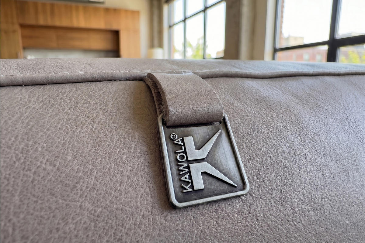 SOFA CELESTE Grau Leder - Schwarz/Grau, Leder/Kunststoff (302/114cm) - KAWOLA