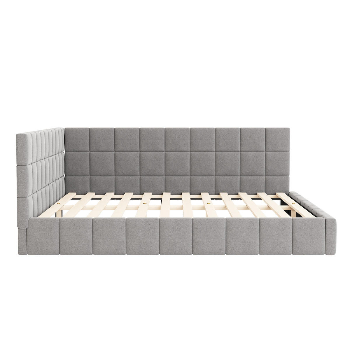 POLSTERBETT 160/200 cm DE-01739, in Grau - Grau, Metall (160/200cm) - ComfortXL