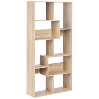 BIBLIOTECĂ cu 6 niveluri 180 cm maro deschisă Chateh - maro deschis, compozit lemnos (90/180/29cm) - Beliani