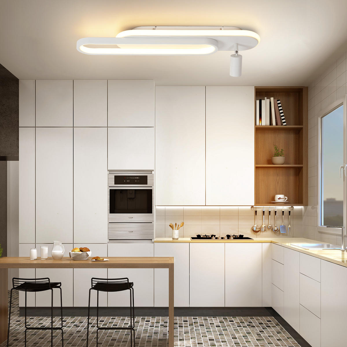 LED-DECKENLEUCHTE Sarnel 13/13/15.5 cm - Weiß, Metall (13/13/15.5cm) - ZMH