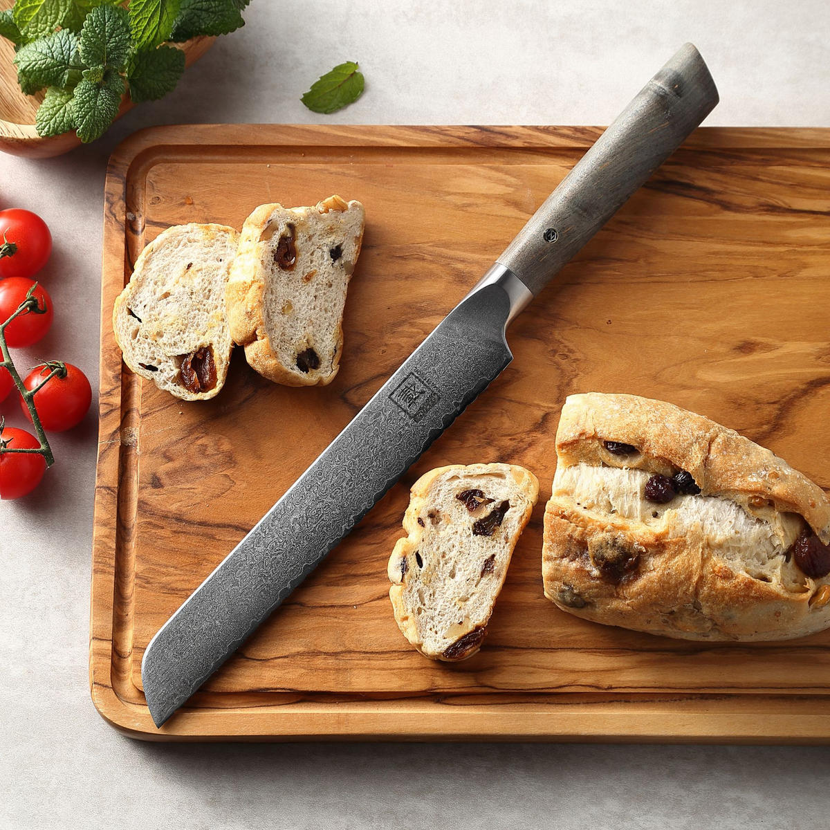 BROTMESSER 20 cm - Ahornfarben, Holz/Metall (33cm) - Zayiko