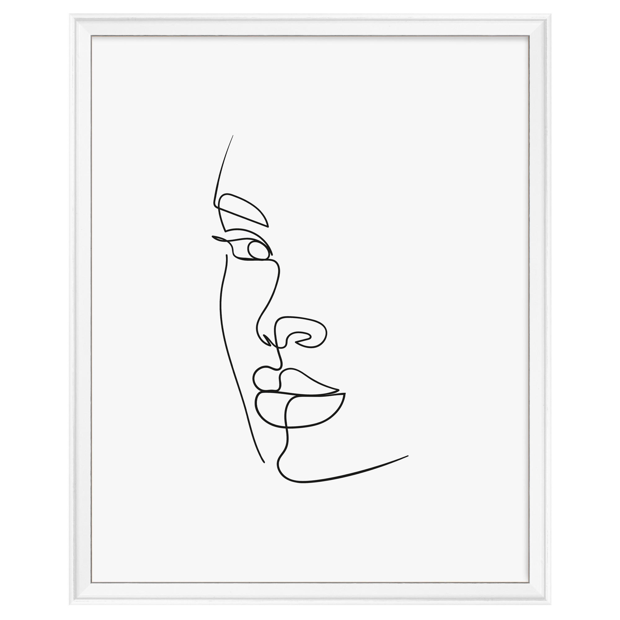 BILDERRAHMEN Silhouette Holzrahmen, 40x50 cm, Weiss - Weiß, Holzwerkstoff (41.2/51.2/2cm) - walther design