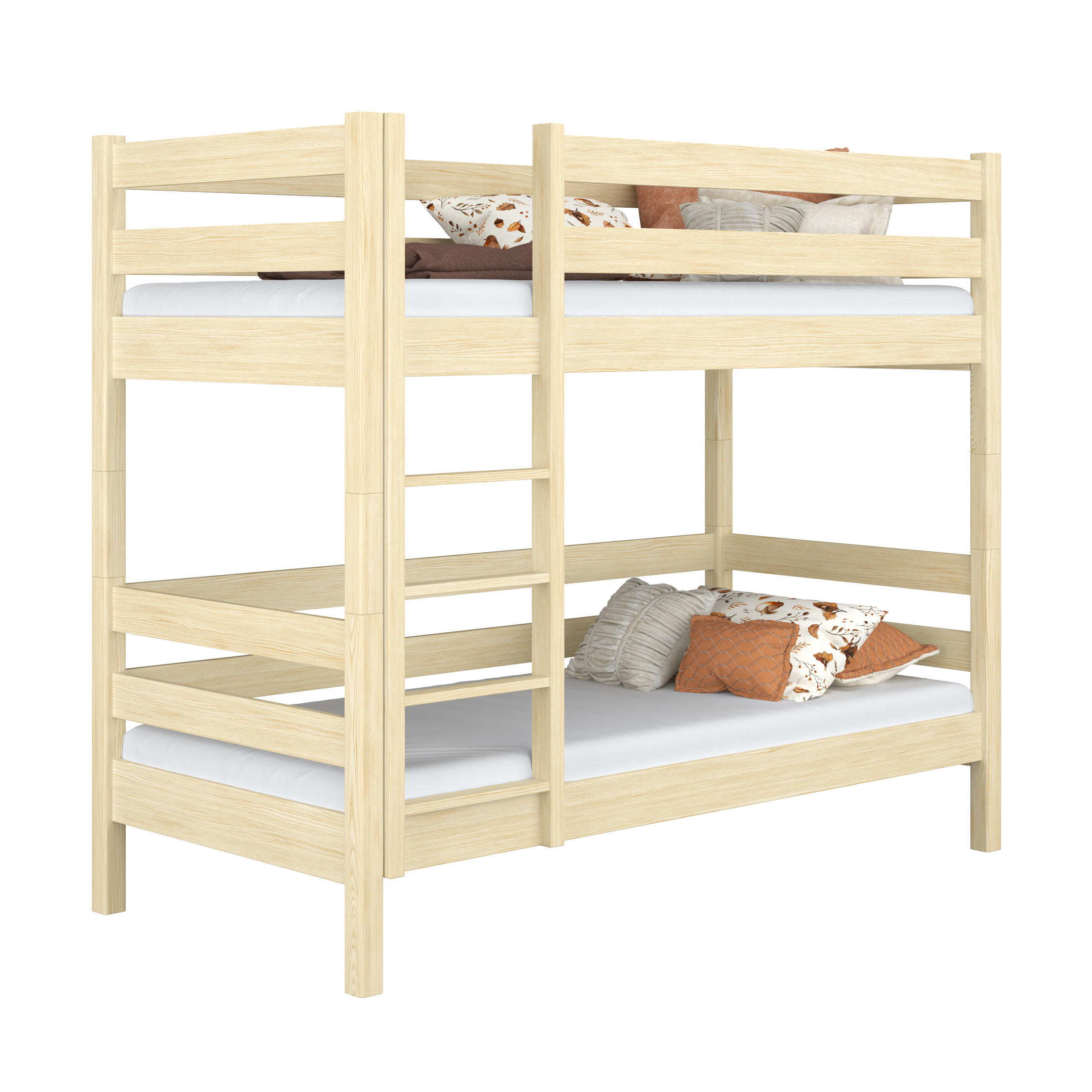 ETAGENBETT N01 Klare Kiefer 90/200 - Braun, Naturmaterialien/Holz (90/200cm) - N-Wood
