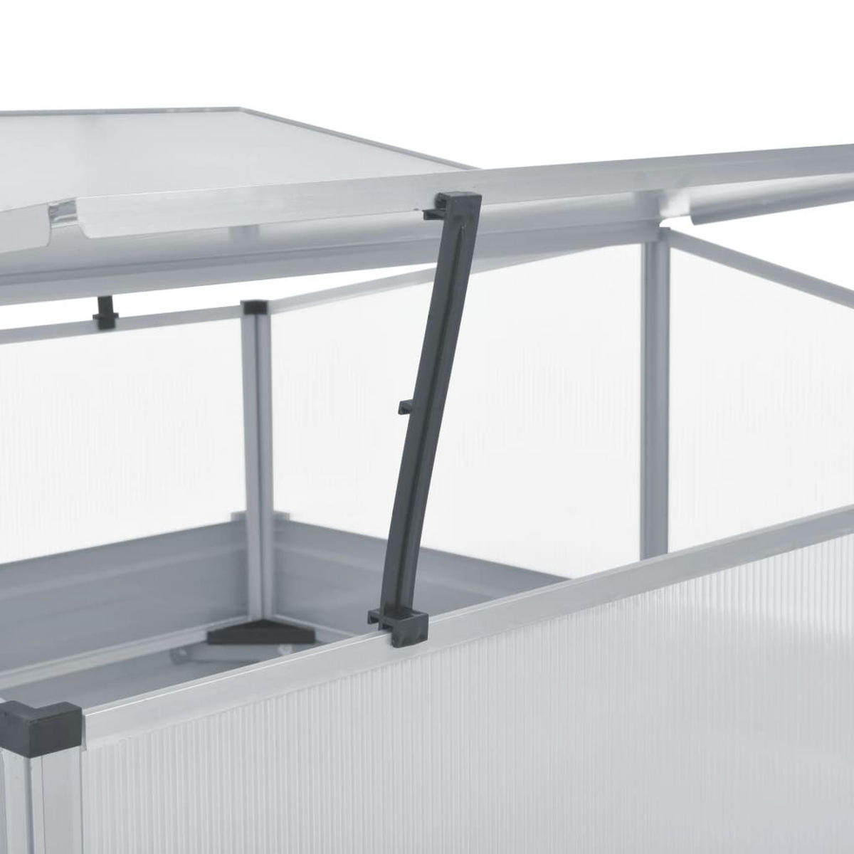 GARTEN Gewächshaus klein LINA grau | Stahl | HxBxT 85x100x100cm | Treibhaus Tomatenhaus - Grau, Metall (100/85/100cm) - DELUKE