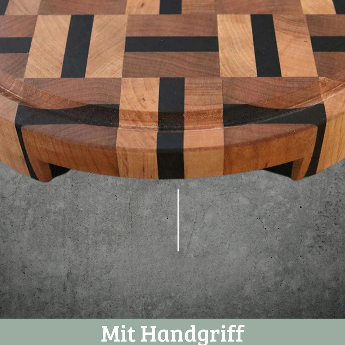 SCHNEIDEBRETT Holz groß OELI klingenschonend 28 cm ⌀ Birkenholz rund - Braun, Holz (28/28cm) - DELUKE