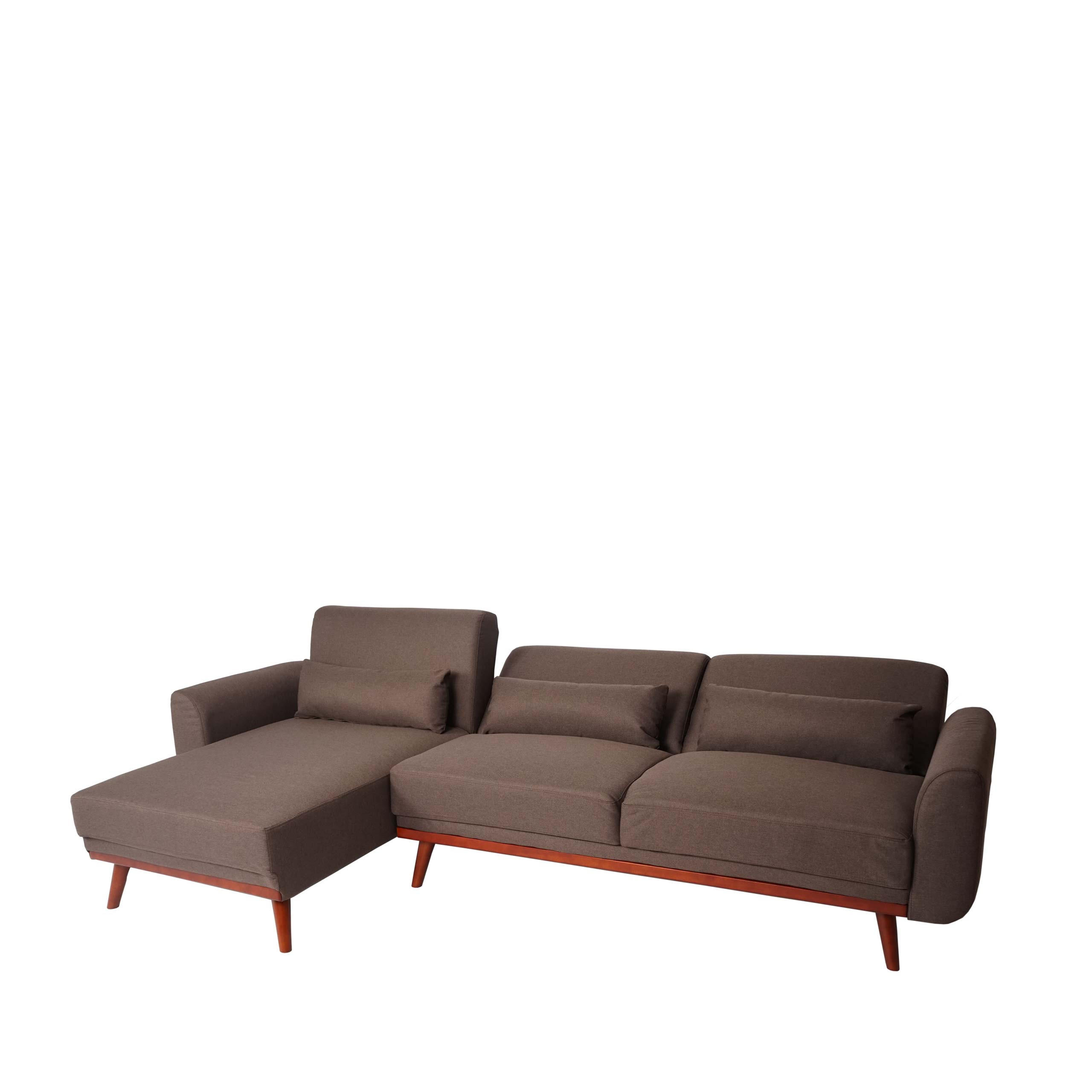 SOFA Braun - Braun, Textil (280/139cm) - MCW