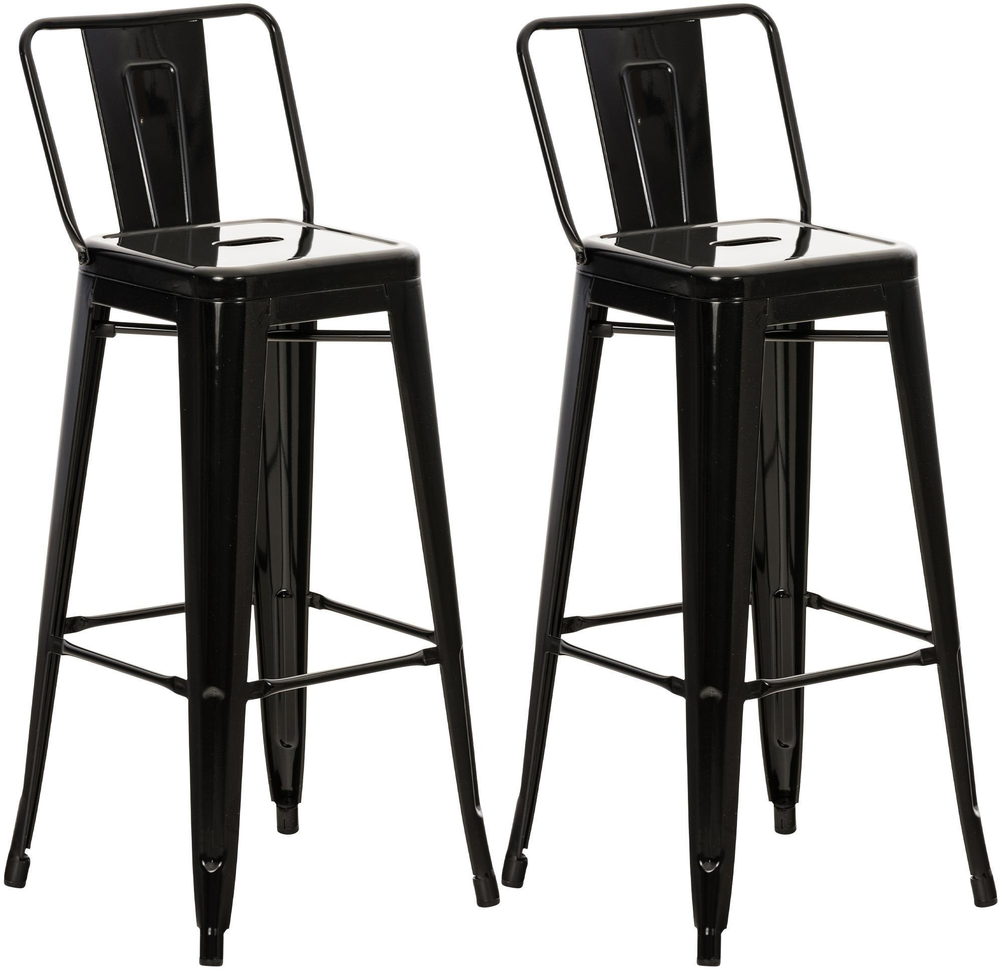 furnicato Barhocker Schwarz 44x96x43 cm