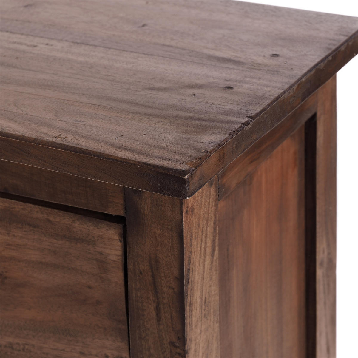 FLURSCHRANK PLANT 80 Mahagoni Recyclingholz, Used Look 02 hellbraun - Hellbraun, Holz (35/80/25cm) - DESIGN DELIGHTS