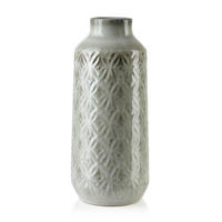 VASE Yarine Grau 18/18/38.5 cm Keramik - Grau, Keramik (38.5cm) - Mondex