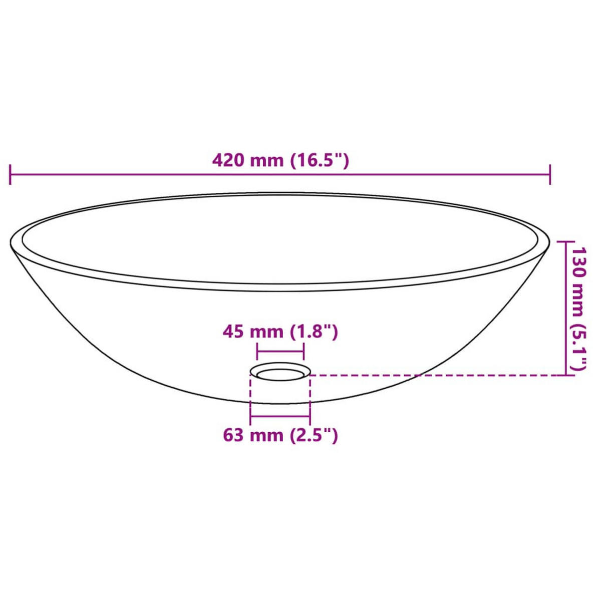 WASCHBECKEN Kulik 42/42/13 cm - Schwarz, Glas (42/13/42cm) - Nettlife